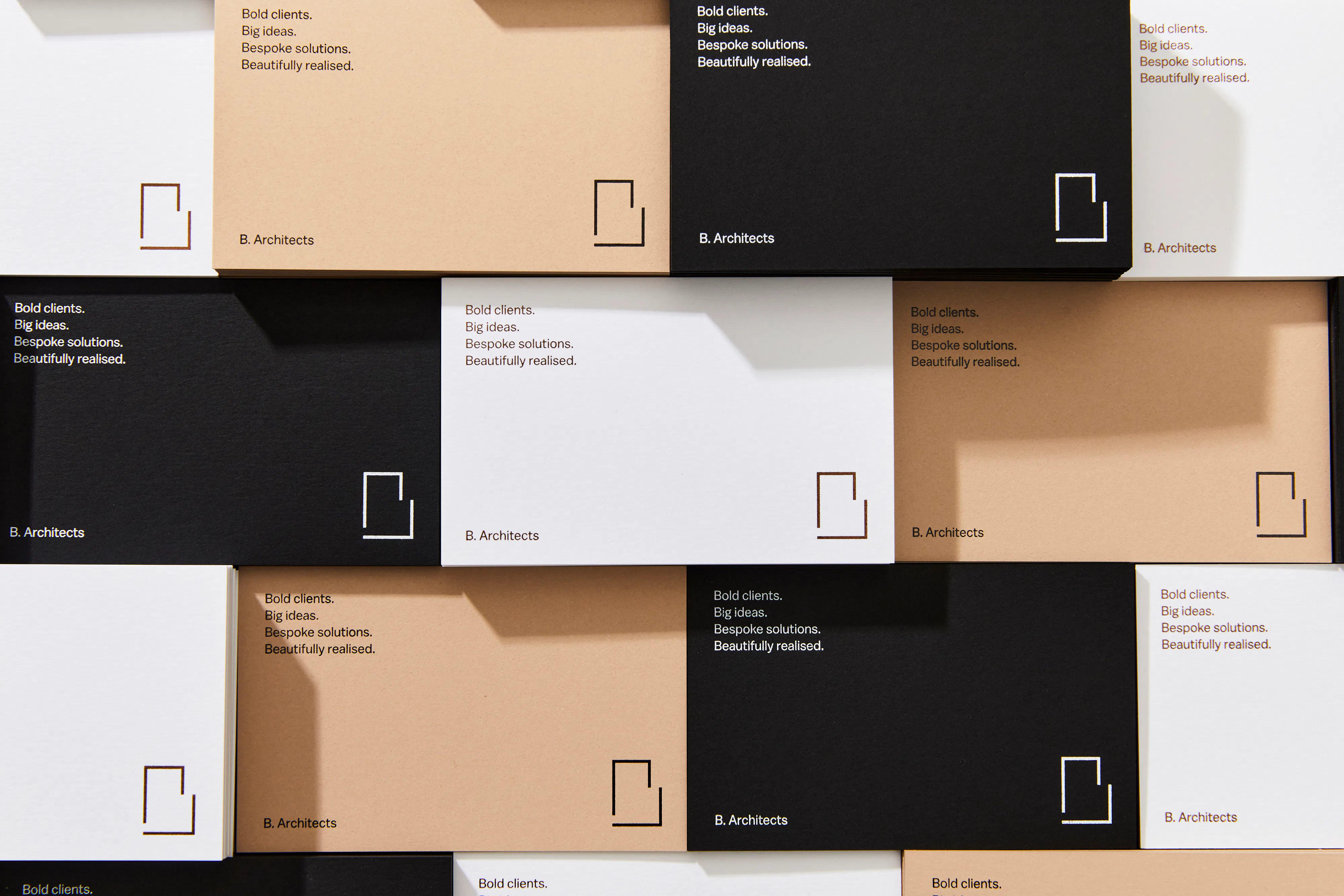 B. Architects - Business cards from above