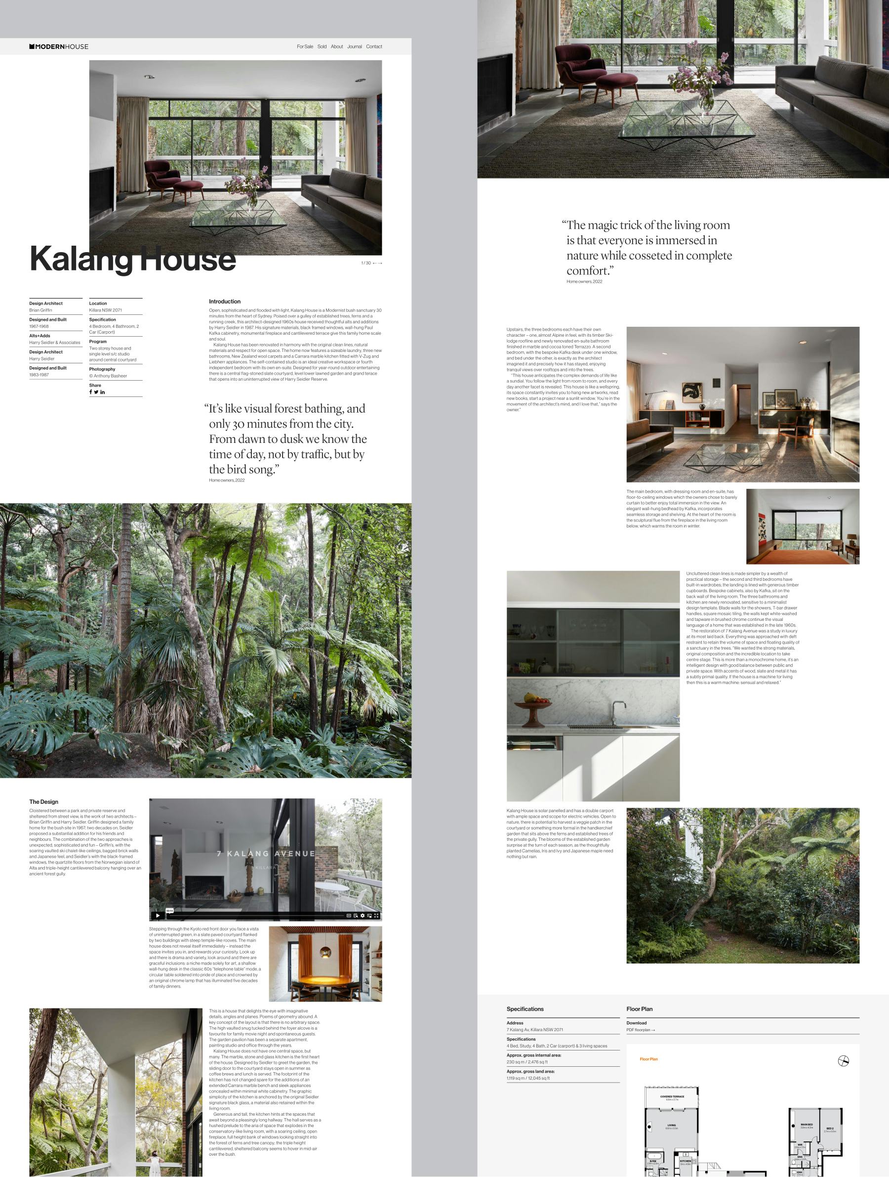 Kalang house - Harry Seidler and Associates