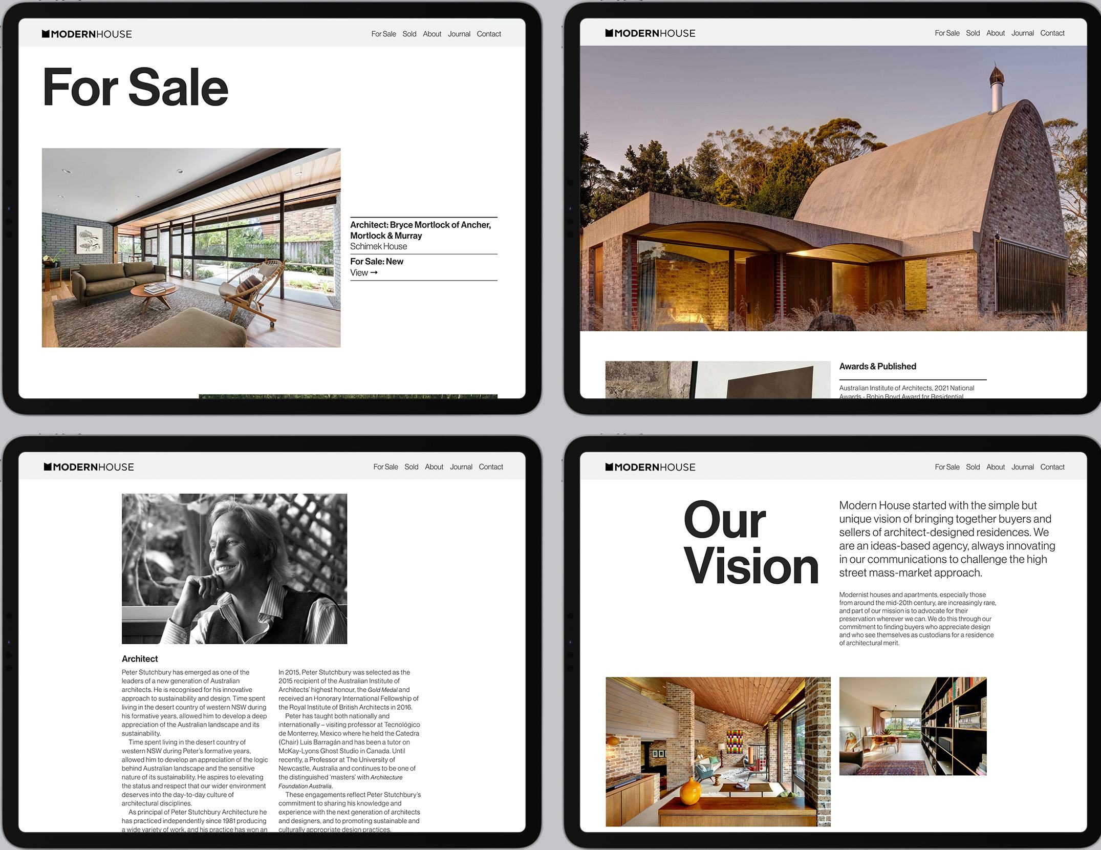 Modern House website - various page